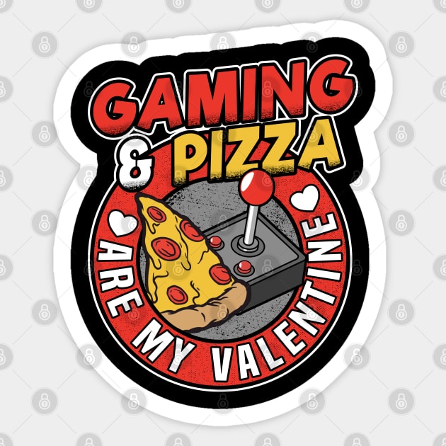 Funny Gaming & Pizza  Anti Valentine´s Day Gift Sticker by Kuehni